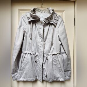 Weatherproof Women's Gray Hooded Lightweight Jacket, Size Small